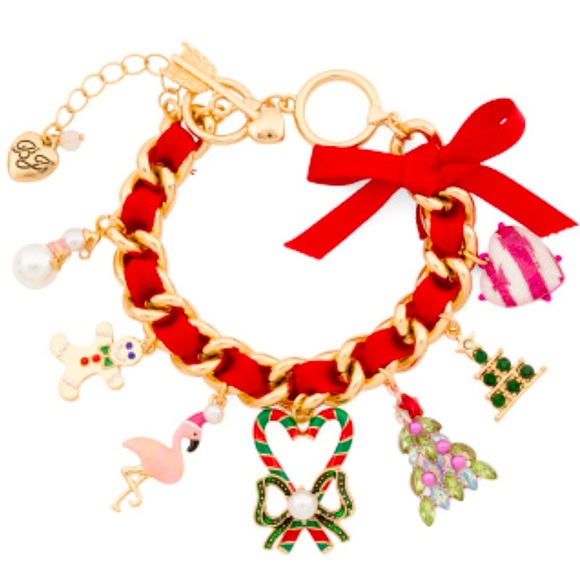 New Betsey Johnson Christmas Charm Bracelet - Picture 10 of 11